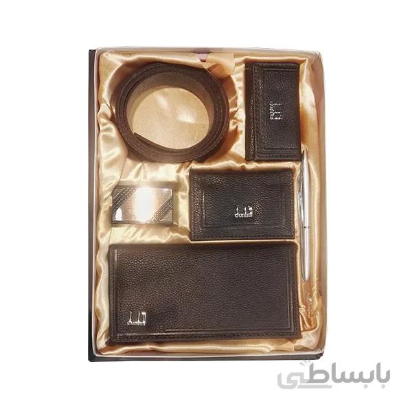 ست چرم کیف پولی و کمربند دانهیل