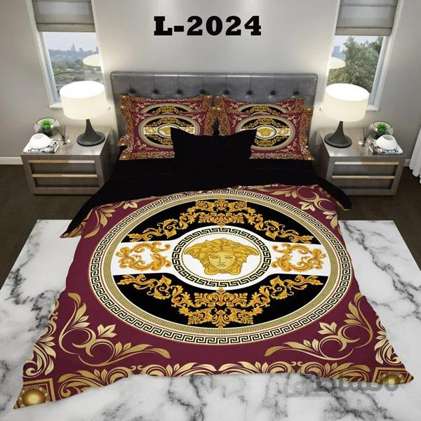 روتختی سه بعدی ساتن ابریشم ترک طرح برند - کد 2024
