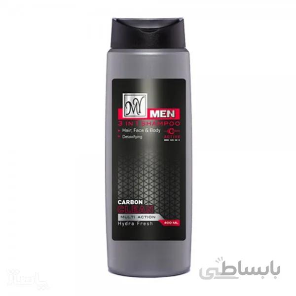 شامپو سر، صورت و بدن مای مدل کربن کلین مناسب آقایان 400 میل ا MY Shampoo Head Face And Body Carbon Clean For Men 400ml