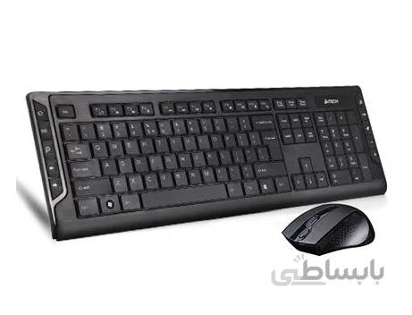 کیبورد و موس بی سیم ای فورتک 6300F ا A4Tech 6300F Black Wireless Keyboard and Mouse
