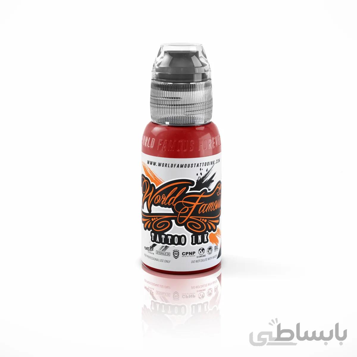رنگ تاتو ورد فیمس MasterMike red حجم 15ml ا رنگ تاتو ورد فیمس MasterMike red حجم 15ml