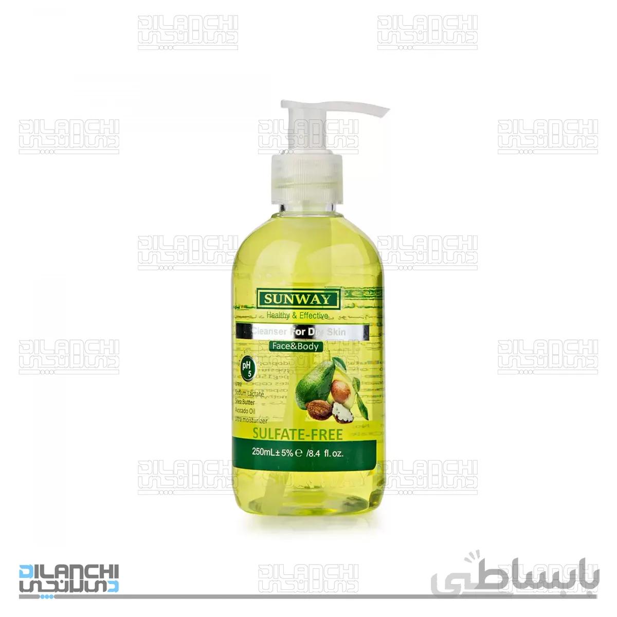 ژل شوینده غیر صابونی سان وی مناسب پوست خشک حجم 250 میل
