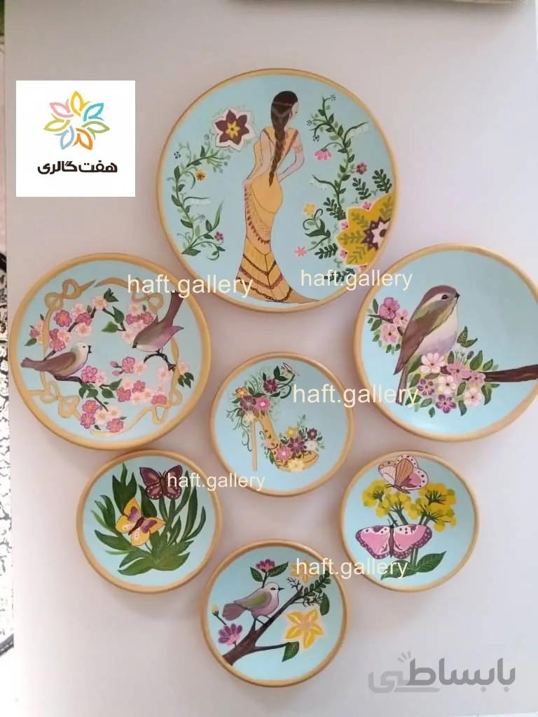 ست بشقاب دیوارکوب سفالی بهاری کد ۱۰۱۷۰۴