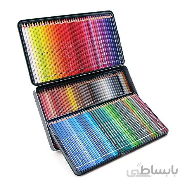 مداد رنگی پلی کروموس فابر کاستل ۱۲۰ رنگ حرفه ای جعبه فلزی