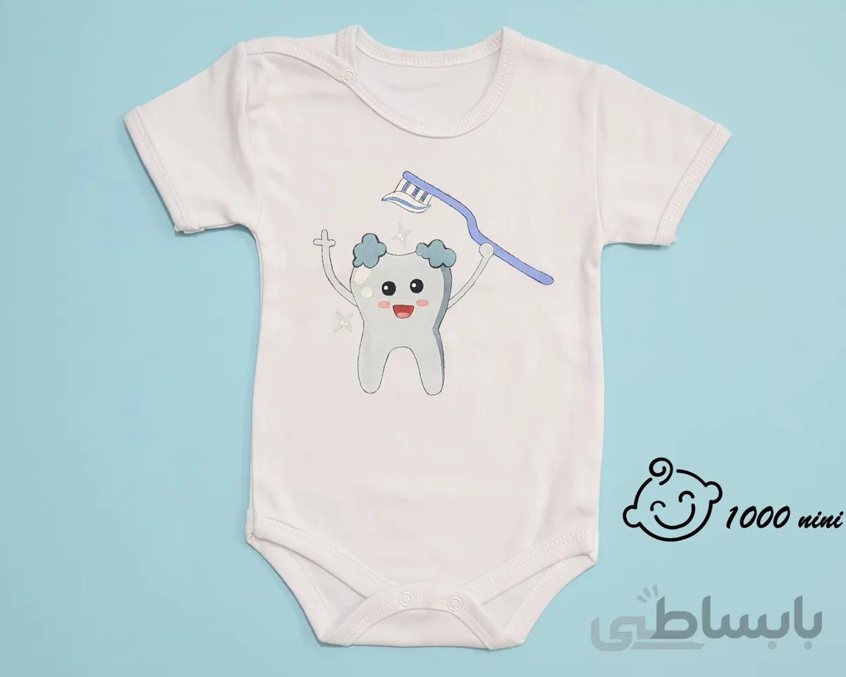 بادی آستین کوتاه طرح دندونی ۲