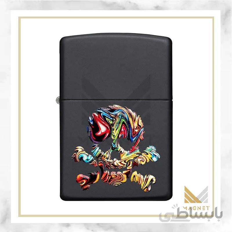 فندک زیپو کد 49187 218 SKULL DESIGN