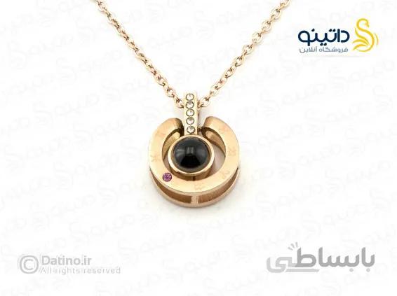 گردنبند زنانه دوستت دارم به صد زبان دنیا طرح ماه 10070
