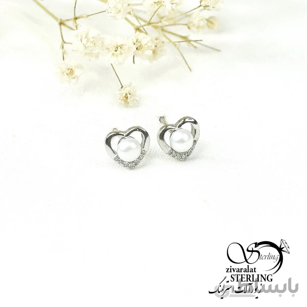 گوشواره میخی نقره کد 6244