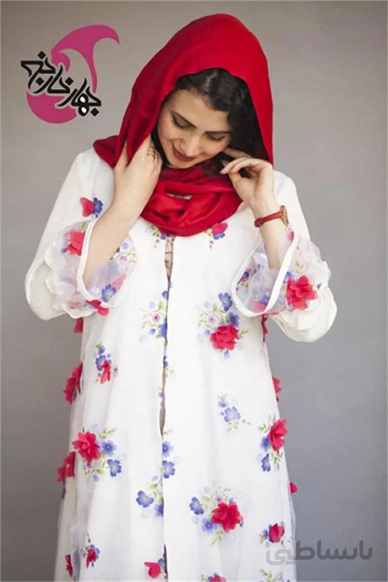 مانتو مجلسی پرنده سپید ا White bird coat