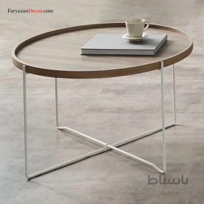 میز جلو مبلی فریازان دکورلبه دار تاشو مدل P9