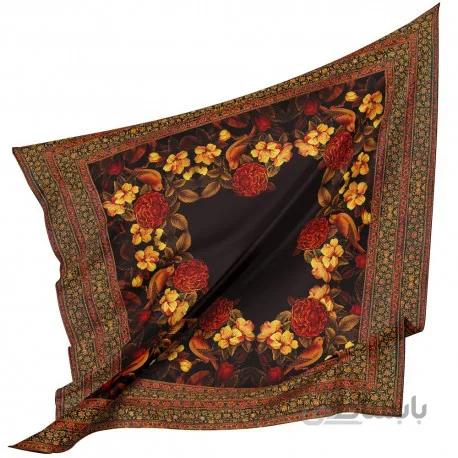 روسری نخی گل و مرغ
