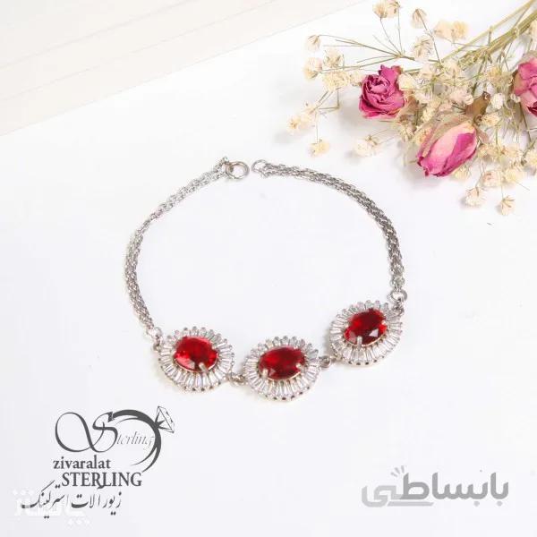 دستبند نقره زنانه طرح درنا کد 520302