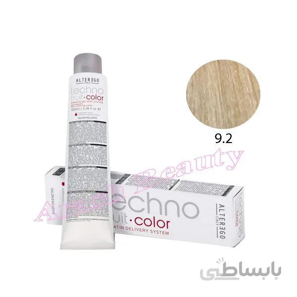 رنگ مو تکنو آلترگو 9.2 بلوند آی ریش خیلی روشن