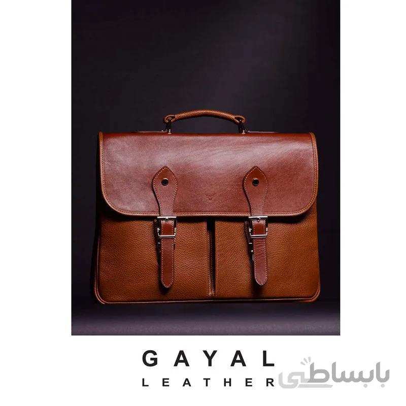 کیف اداری گَیال چرم E1 عسلی