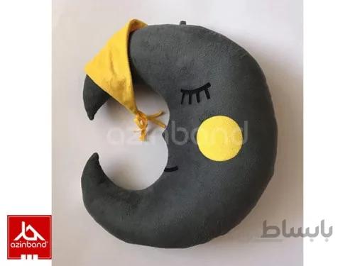 بالش فانتزی ماه سیاه ا بالش فانتزی ماه با پارچه مخملی