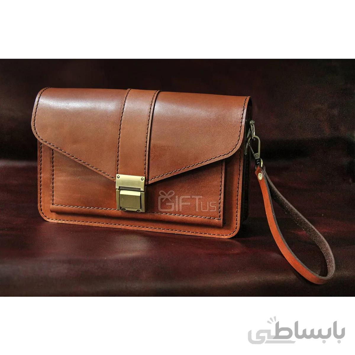 کیف چرمی مدارک دستی