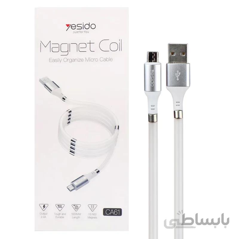 کابل میکرو یو اس بی Yesido CA61 2.4A 1m ا Yesido CA61 2.4A 1m Micro USB Cable