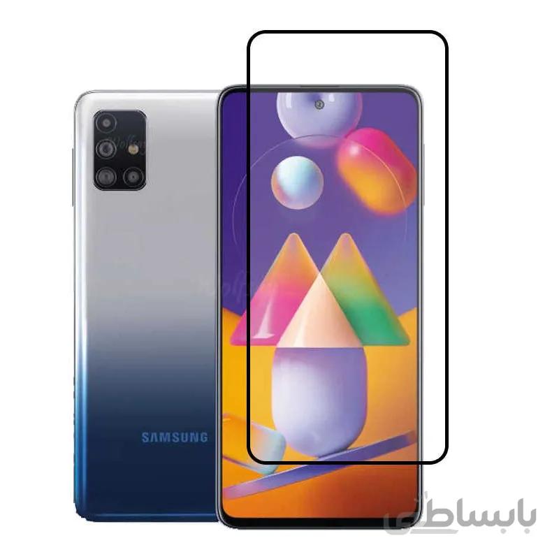 محافظ صفحه نمایش شیشه ای گلس سامسونگ Full Glass 21D Screen Protector Samsung Galaxy M31S