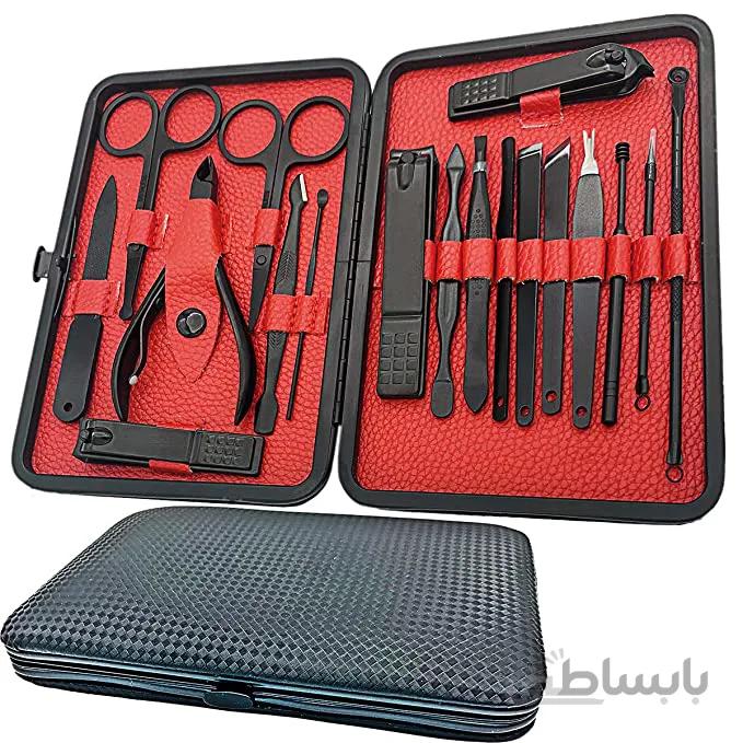 ست ۱۸ تکه مانیکور و پدیکور و پاک کننده گوش و صورت اسارورا Manicure Set ESARORA 18 In 1 Stainless Steel Professional