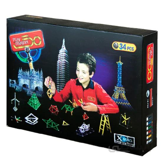اسباب بازی پلی مگنت (Play Magnet) مدل بسته 34 تکه