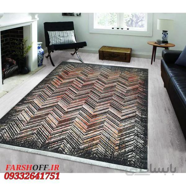 فرش مدرن طرح مراکشی تیره کد 40093t