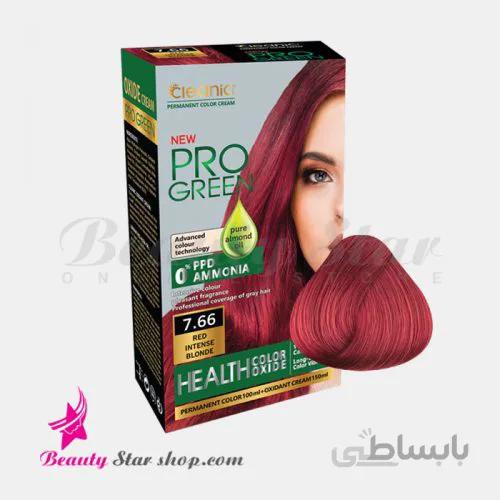 کیت رنگ مو بدون آمونیاک کلینیک شماره 7.66 بلوند قرمز قوی