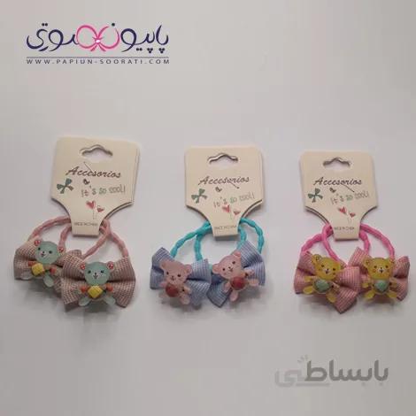 کش مو جفتی مدل خرسی و پاپیون