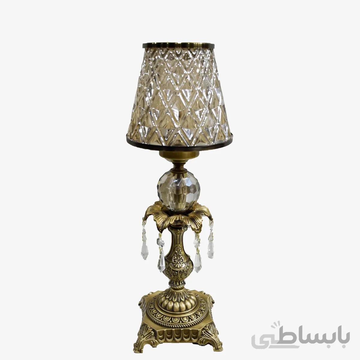 آباژور کریستال آويزدار پايه برنز