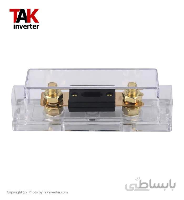 فیوز DC اینورتر خورشیدی 80 امپر همراه پایه نگهدارنده المانی ا FUSE Siba battery 80A