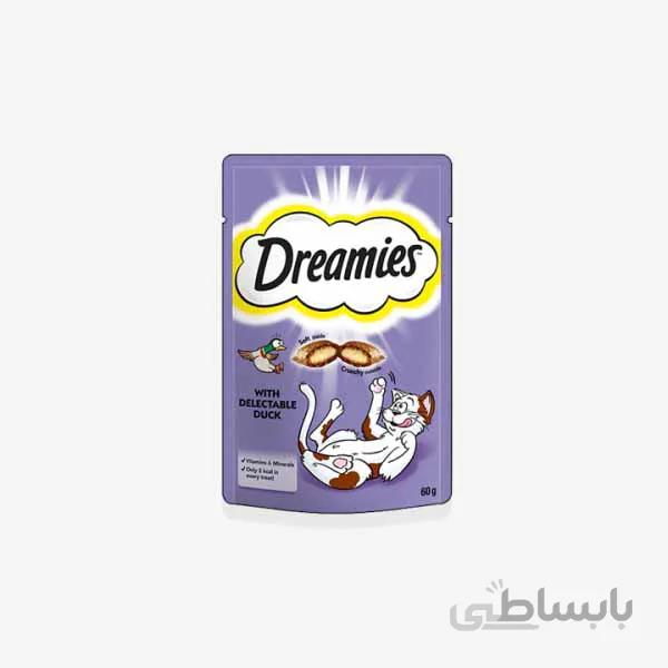 تشویقی مغزدار گربه Dreamies با طعم اردک