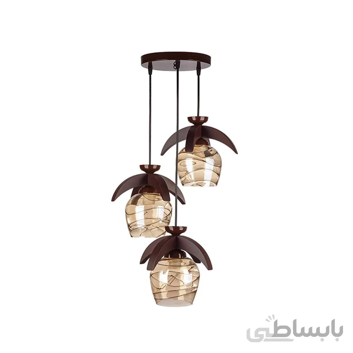چراغ آویز چشمه نور ۳ شعله کد G570/3H-BR