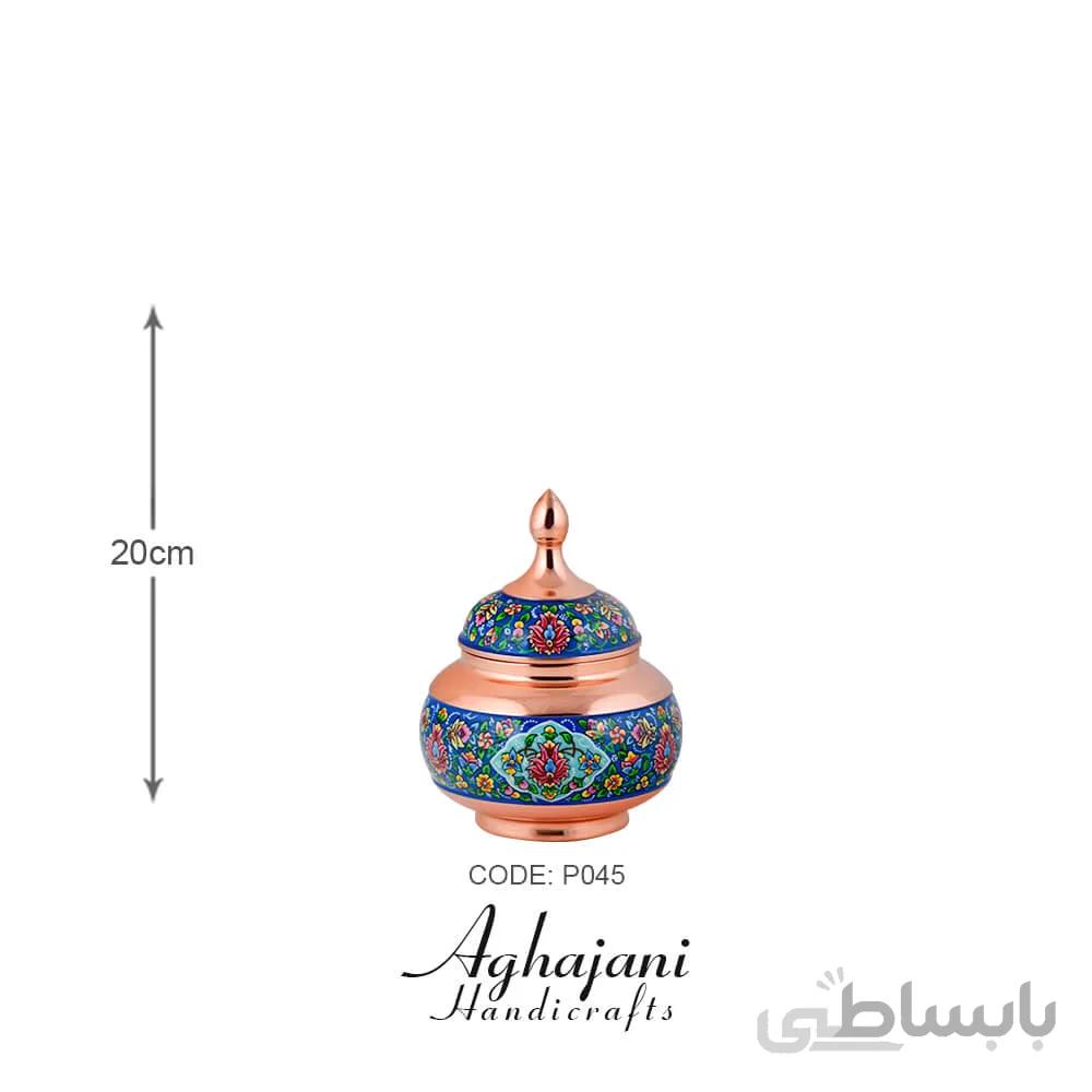 قندان بزرگ مس و پرداز برند آقاجانی