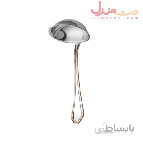 ملاقه سس ناب استیل مدل ونیز دور طلا
