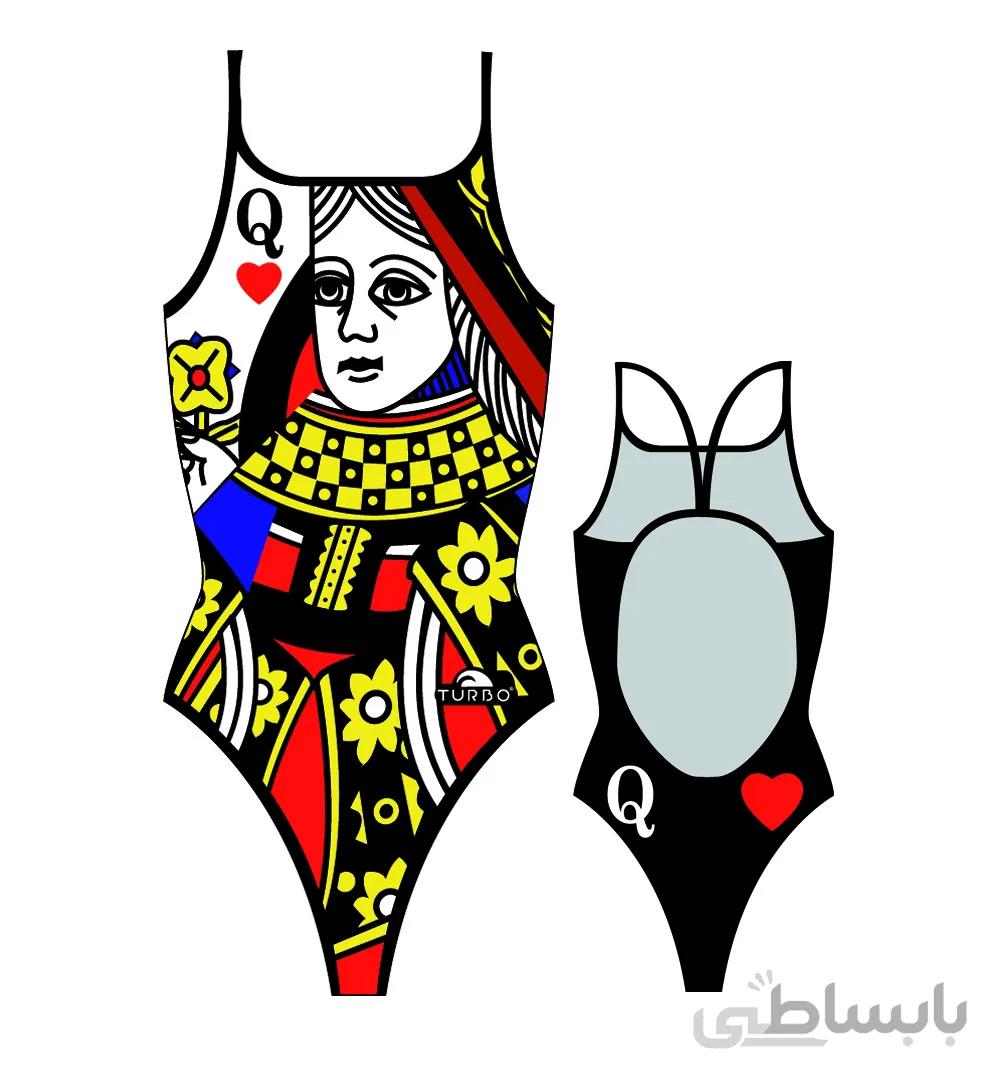 مایوی شنای زنانه توربو Queen Thin Strap ا Turbo women swimsuit Queen Thin Strap