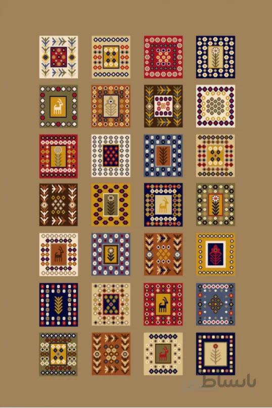 فرش ستاره کویر یزد کلکسیون شاهسون طرح B072-8833