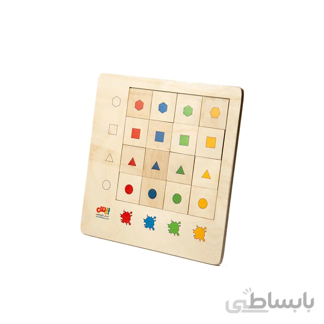 پازل چوبی اشکال هندسی