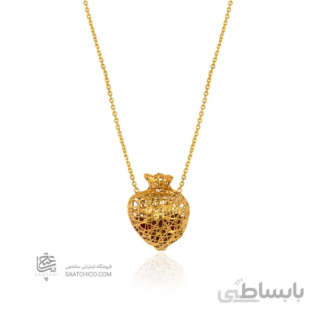گردنبند طلا طرح انار فوژن توپر (سایز کوچک) کد XN306
