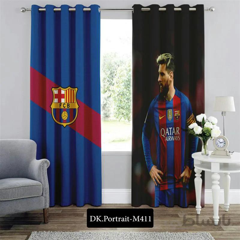 پرده پانچی (هازان و مخمل) کد DK.Portrait.M411 طرح چهره مسی