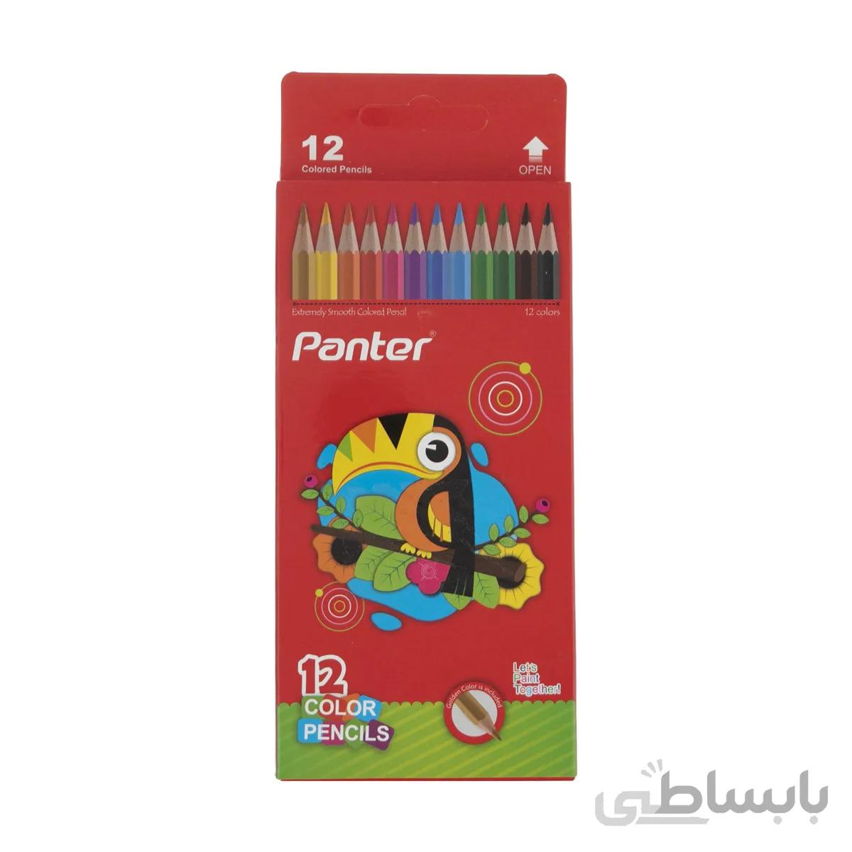 مداد رنگی 12 رنگ پنتر مدل جعبه مقوایی