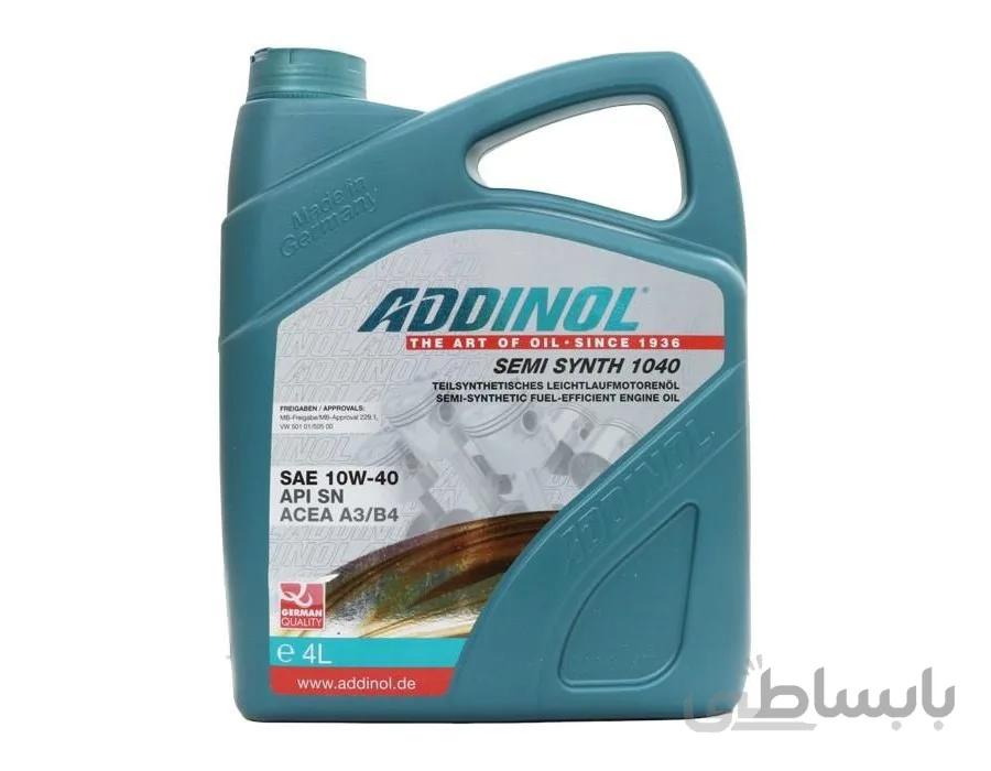 روغن موتور 10W-40 نیمه سنتتیک ادینول مدل سمای سینت حجم 4 لیتر ا Addinol SAE 10W-40 Semi Synth