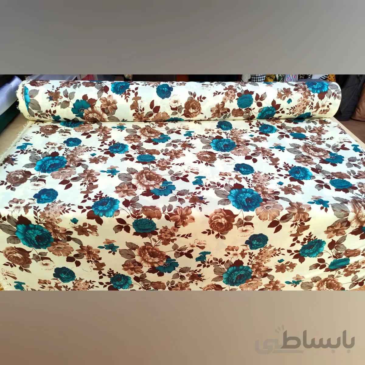 ملحفه طرح گل آبی