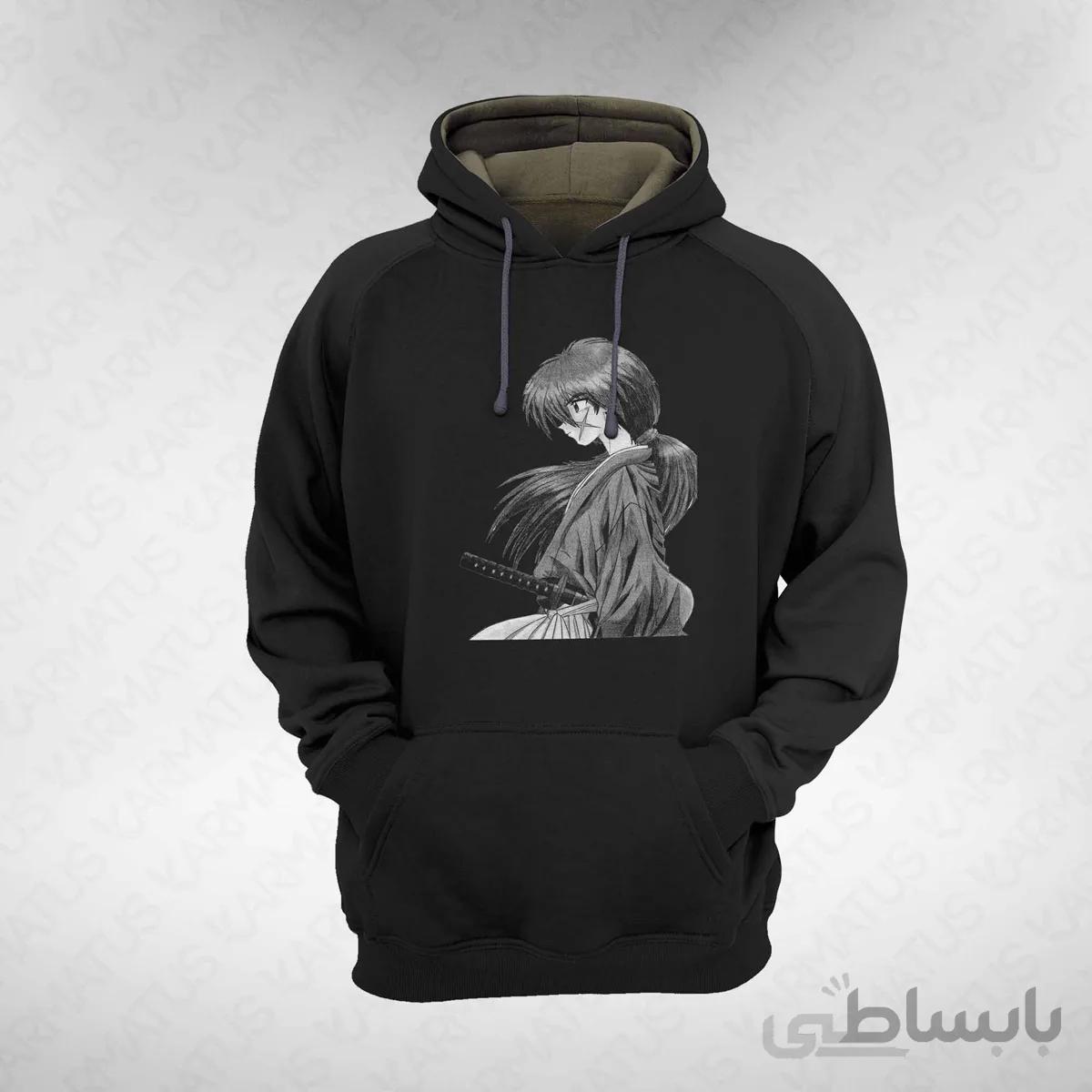 هودی مشکی طرح انیمه رورونی کنشین Rurouni Kenshin کد KCT10458