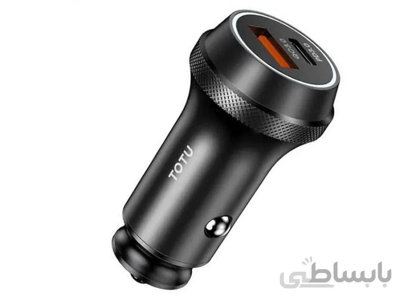 شارژر فندکی دو پورت فست شارژ توتو Totu Armour Series Fast Car Charger DCCPD-01