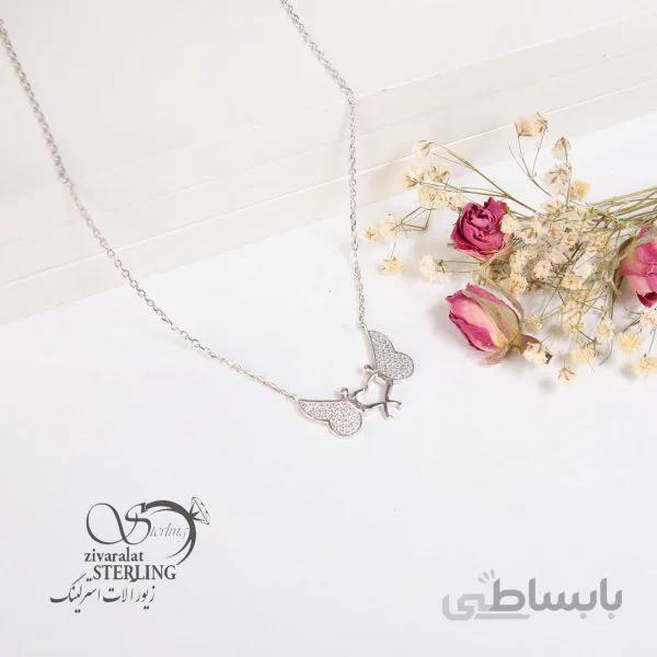 گردنبند نقره زنانه طرح پروانه