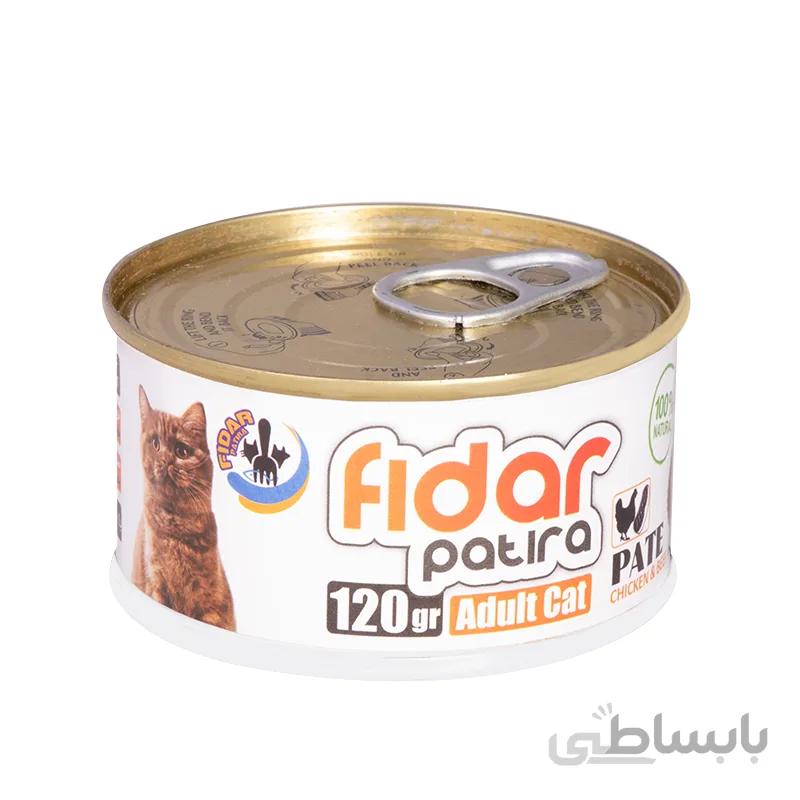 کنسرو غذای گربه فیدار مدل Adult Chicken & Beef وزن 120 گرم