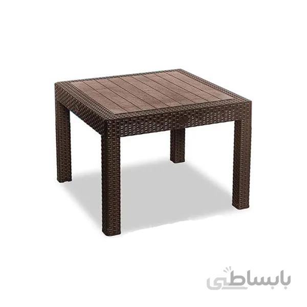 میز جلو مبلی حصیری ناصر پلاستیک طرح مربع کد 423