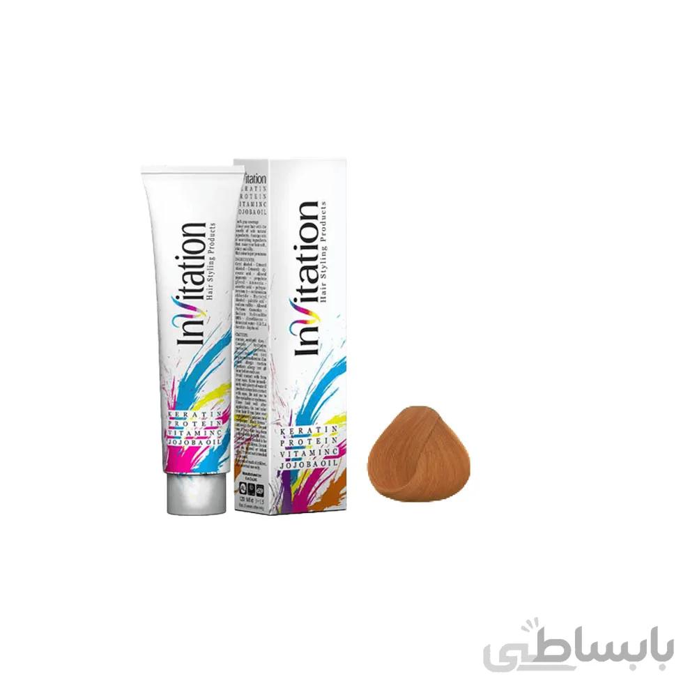 رنگ مو اینویتیشن شماره 6.54 حجم 120 میلی لیتر رنگ عسلی تیره