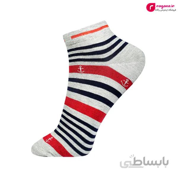 جوراب مردانه مچی طرح لنگر کد R215342