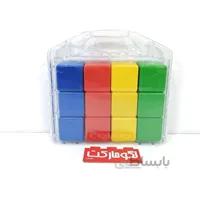 بازی فکری پازل کیفی شیشه ای مکعب رنگی