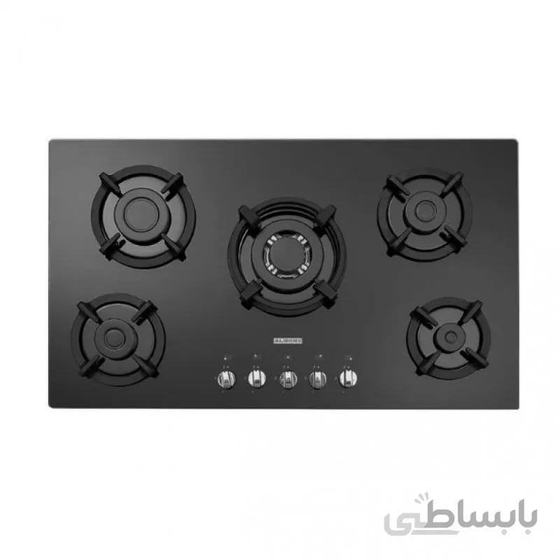 اجاق گاز شیشه ای مشکی G5954 استیل البرز ا G5954